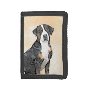Greater Swiss Mountain Dog Painting - Original Art Trifold Wallet
