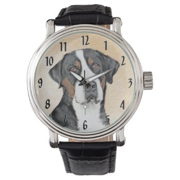 Greater Swiss Mountain Dog Painting - Original Art Watch by alpendesigns at Zazzle
