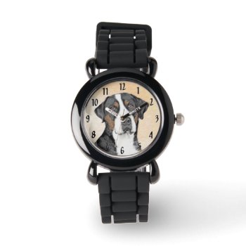 Greater Swiss Mountain Dog Painting - Original Art Watch by alpendesigns at Zazzle