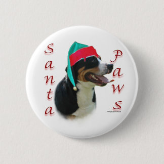 Greater Swiss Mountain Dog Santa Paws Button