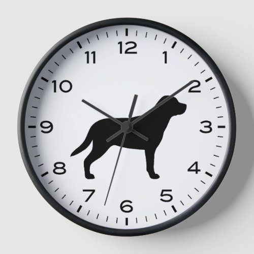 Greater Swiss Mountain Dog Silhouette Clock