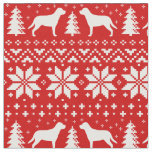 Greater Swiss Mountain Dog Silhouettes Christmas Fabric