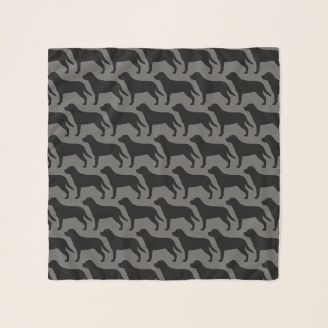 Greater Swiss Mountain Dog Silhouettes Pattern Scarf (Front)