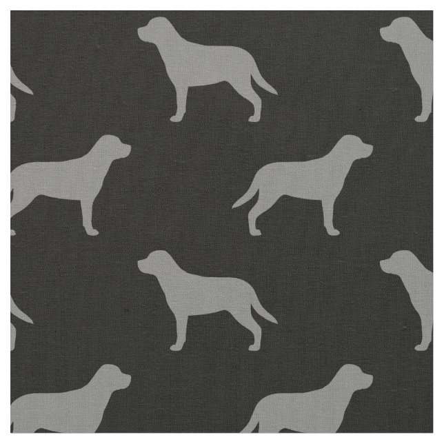 Greater Swiss Mountain Dog Silhouettes Swissies Fabric (Close Up)