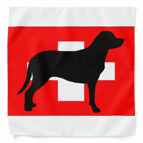 greater swiss mountain dog silo flag switzerland f bandana