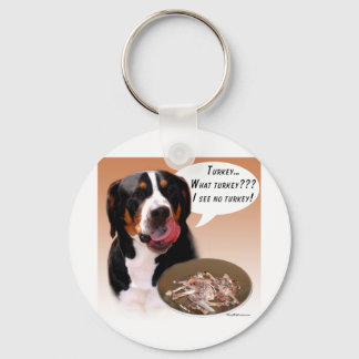 Greater Swiss Mountain Dog Turkey Keychain