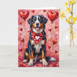 Greater Swiss Mountain Dog Valentine Sitting Card