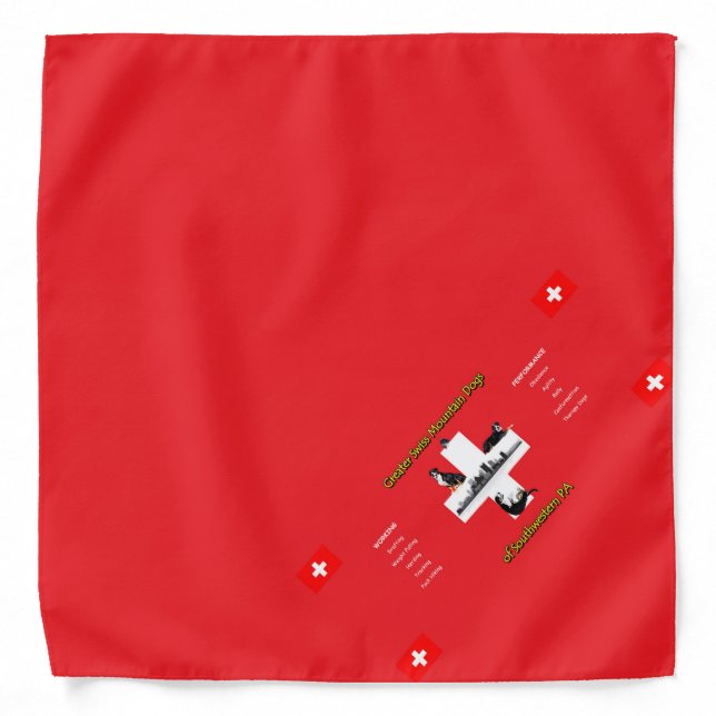 Greater Swiss Mountain Dogs of SWPA Bandana  (Front)