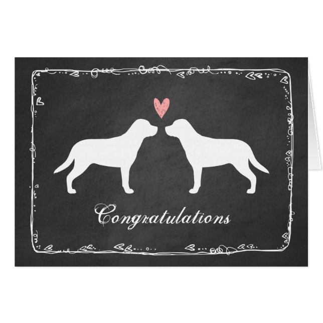 Greater Swiss Mountain Dogs Wedding Congrats Cards (Front Horizontal)