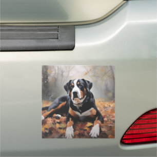 Greater Swiss Mountain in Autumn Leaves Fall Car Magnet
