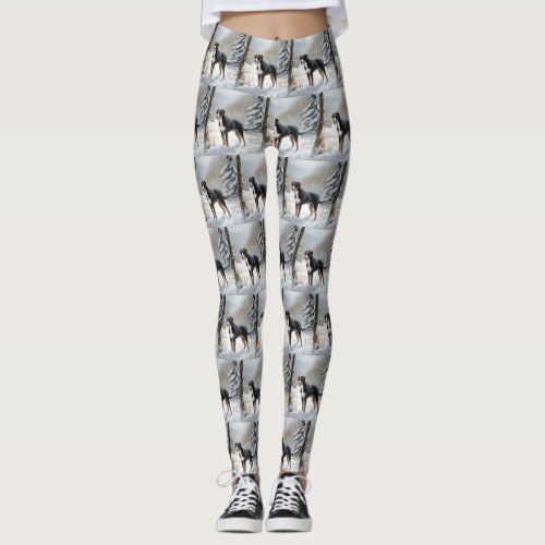 Greater Swiss Mountain Let It Snow Christmas Leggings