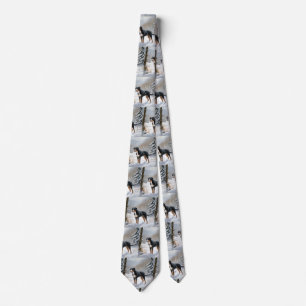 Greater Swiss Mountain Let It Snow Christmas Neck Tie
