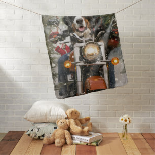 Greater Swiss Mountain Riding Motorcycle Christmas Baby Blanket