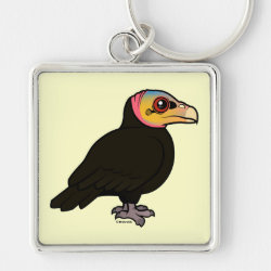 Greater Yellow-headed Vulture Premium Square Keychain