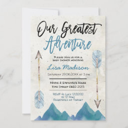 Greatest adventure baby shower invitation | Zazzle