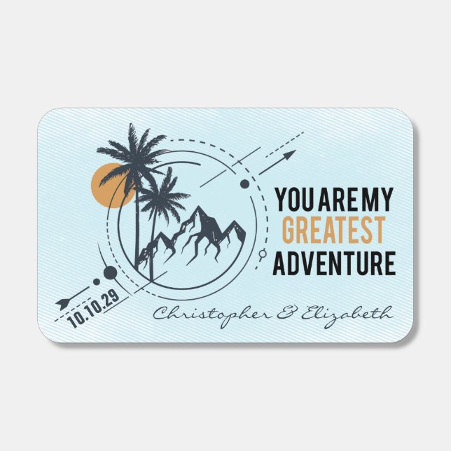 Greatest Adventure Monogrammed Wedding Matchboxes (Front)
