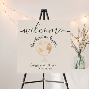 Greatest Adventure World Globe Welcome Wedding Fo Foam Board