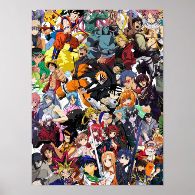 Greatest Anime Collage Poster | Zazzle