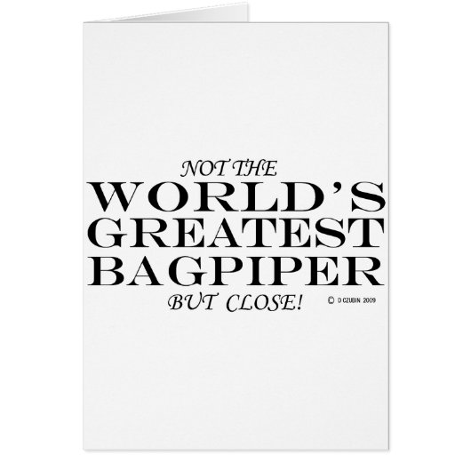 Greatest Bagpiper Close Cards (Front)
