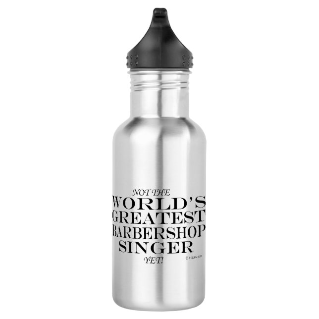 Greatest Barbershop Singer Yet Stainless Steel Water Bottle (Right)
