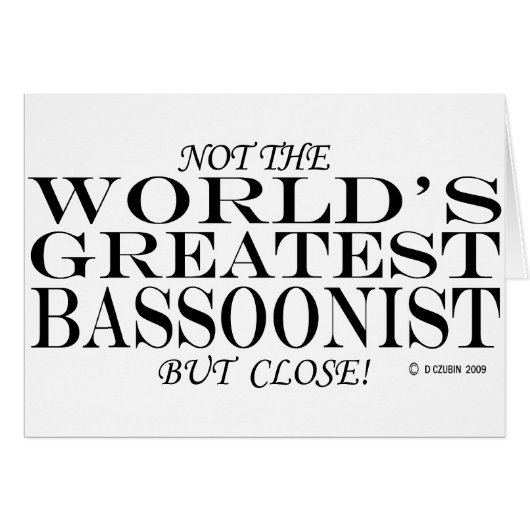 Greatest Bassoonist Close Cards (Front Horizontal)