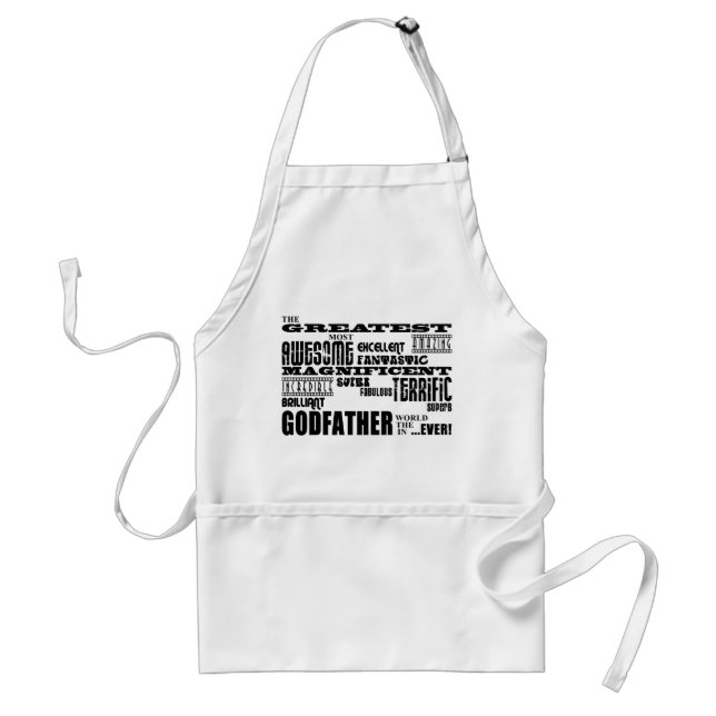 Greatest Best Godfathers Birthdays Christmas Adult Apron (Front)