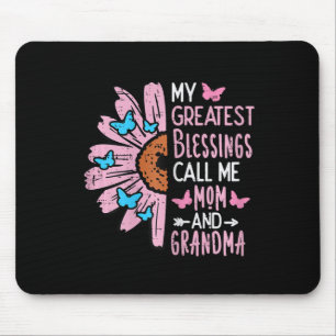 Greatest Blessings Call Me Mom Grandma Mothers Day Mouse Pad