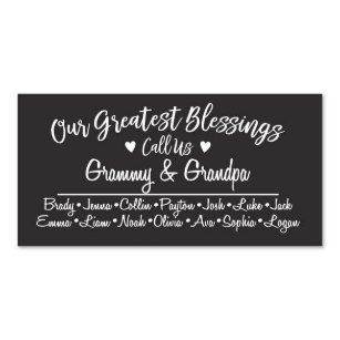 Greatest Blessings Grammy & Grandpa Black Plaque