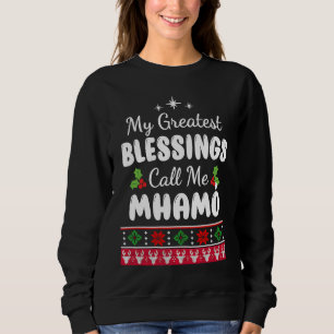 Greatest Blessings Irish Grandma Mhamó Christmas Sweatshirt