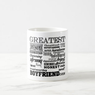 Greatest boyfriend ever sweet personalized coffee mug