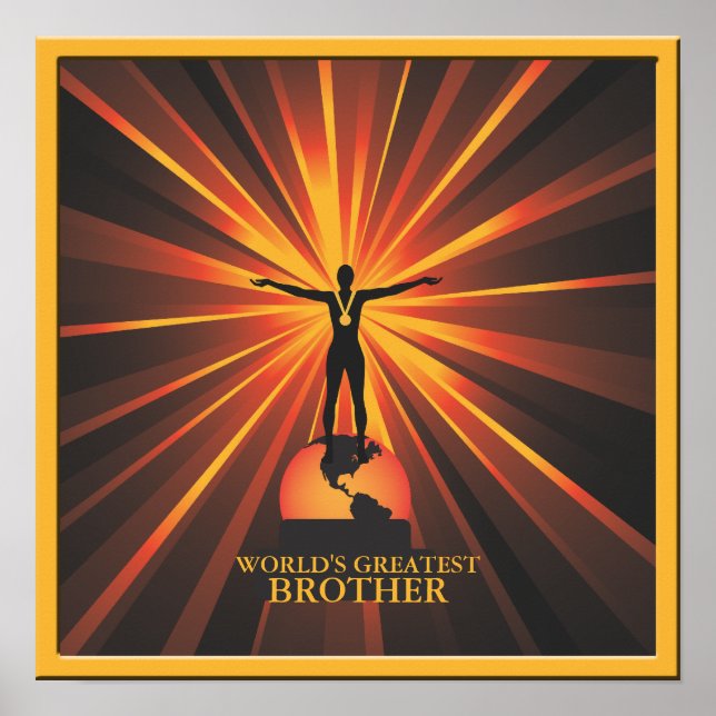 Greatest Brother Trophy Award Poster Template (Front)