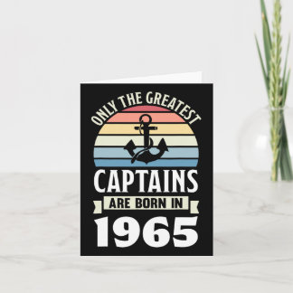 Greatest Captains Born In 1965 60th Birthday Boati Card