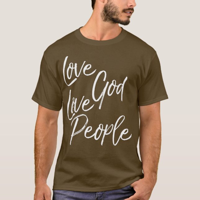 Greatest Commandment Christian Gift Love God T-Shirt (Front)