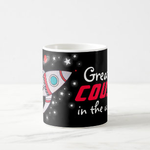 "Greatest COUSIN in the universe" black / red mug