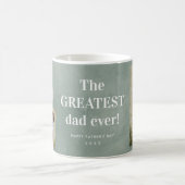 Greatest dad 3 photo collage Father's Day Coffee Mug (Center)