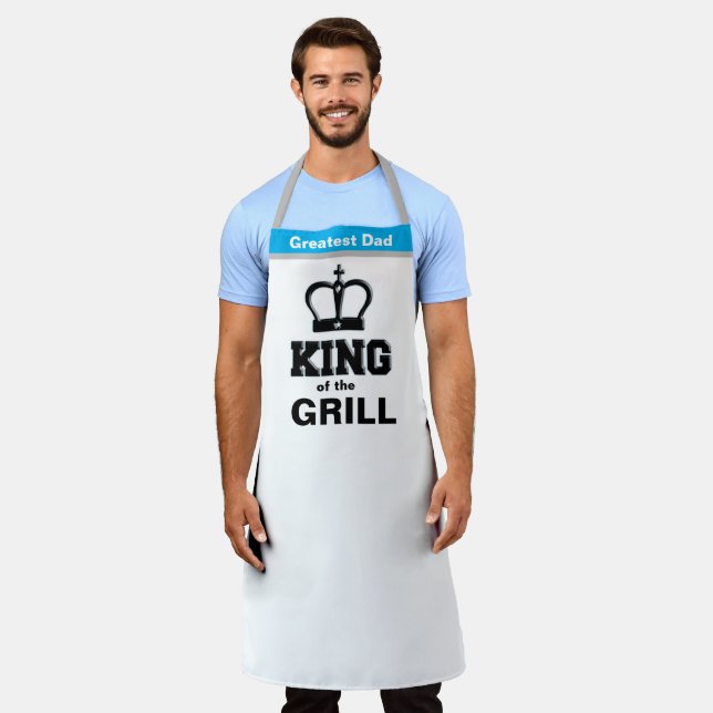 Greatest Dad Apron - Personalized Fathers Day Gift (Worn)