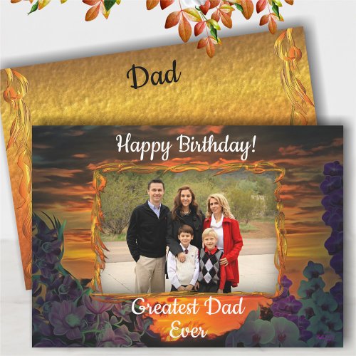 Greatest Dad Birthday Sunset 2584 Card