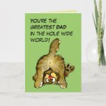 Greatest Dad Cat Card at Zazzle