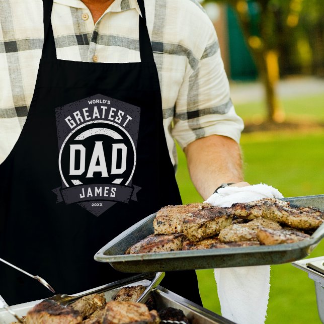 Greatest Dad Ever Modern Father's Day Gift Apron (Creator Uploaded)