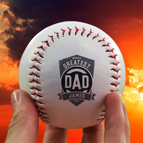 Greatest Dad Ever Modern Fathers Day Gift Baseball
