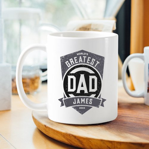 Greatest Dad Ever Modern Fathers Day Gift Coffee Mug