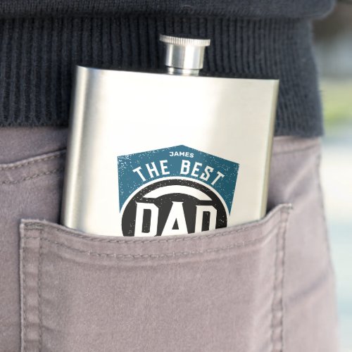 Greatest Dad Ever Modern Fathers Day Gift Flask