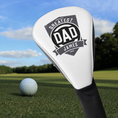 Greatest Dad Ever Modern Fathers Day Gift Golf Head Cover