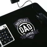 Greatest Dad Ever Modern Father's Day Gift Mouse Pad<br><div class="desc">World's greatest dad ever modern typography design in gray,  black and white,  bold and simple,  great custom gift for dad on father's day,  birthday,  etc.  
Custom it with your own words and color.</div>