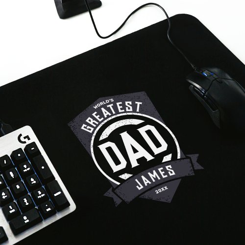 Greatest Dad Ever Modern Fathers Day Gift Mouse Pad