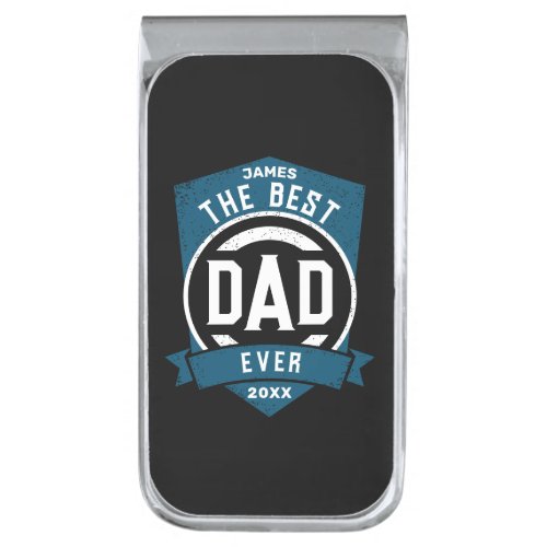 Greatest Dad Ever Modern Fathers Day Gift Silver Finish Money Clip