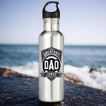 Greatest Dad Ever Modern Father's Day Gift Stainless Steel Water Bottle<br><div class="desc">World's greatest dad ever modern typography design in gray,  black and white,  bold and simple,  great custom gift for dad on father's day,  birthday,  etc.  
Custom it with your own words and color.</div>