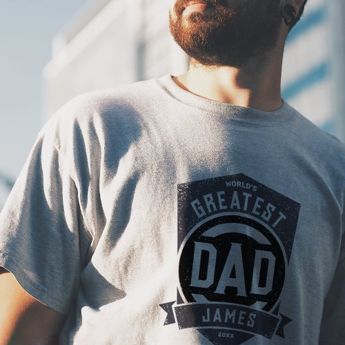 Greatest Dad Ever Modern Fathers Day Gift T_Shirt