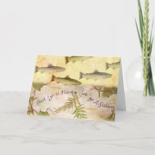 GREATEST DAD FATHERS DAY POEM FISHING GREETING CARD (Front)