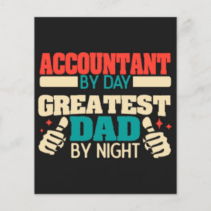 Greatest dad funny quote fatherday gift flyer